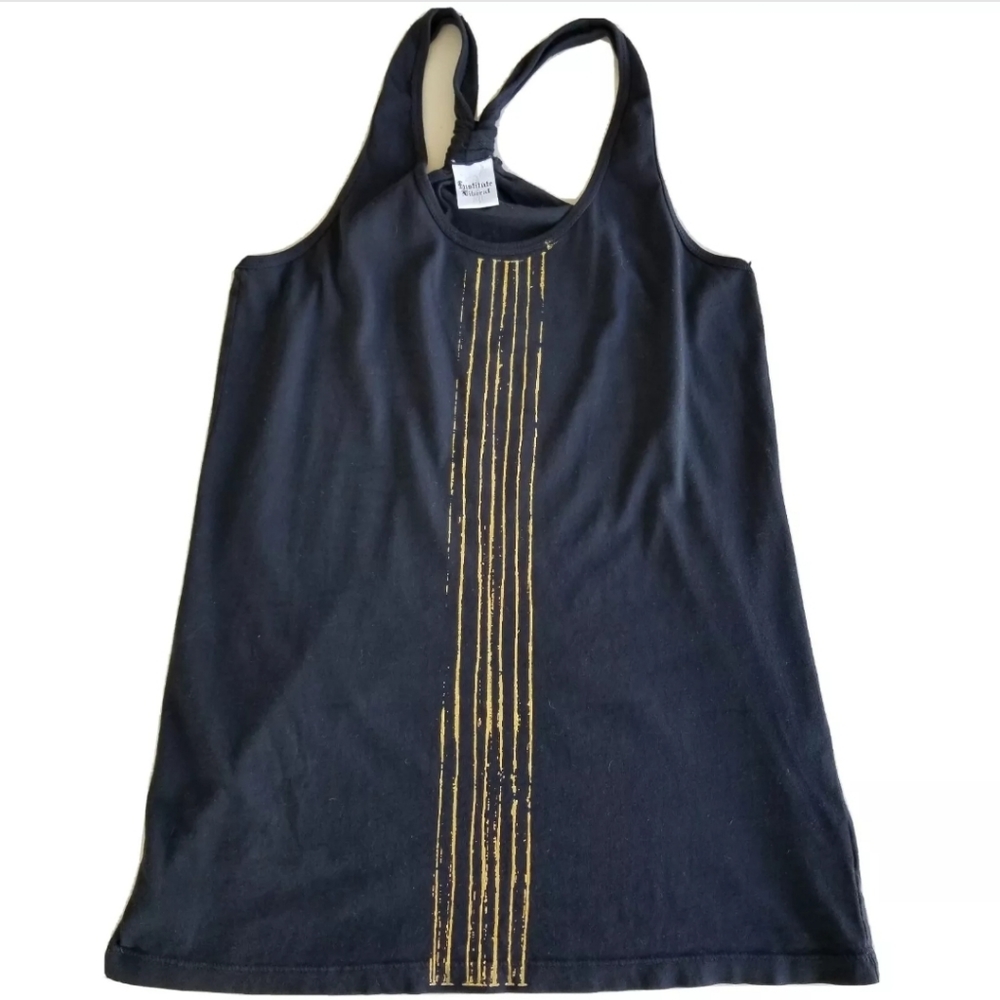 Institute Liberal Women's Racerback Shirt Top sz Large Black Tank Birds